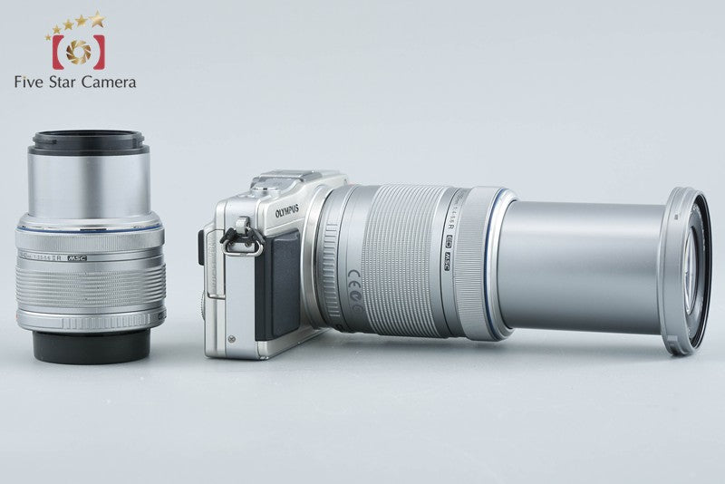 "Count 471" Olympus PEN mini E-PM2 Silver 16.5 MP 14-42 40-150 Lenses