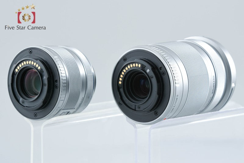 "Count 471" Olympus PEN mini E-PM2 Silver 16.5 MP 14-42 40-150 Lenses