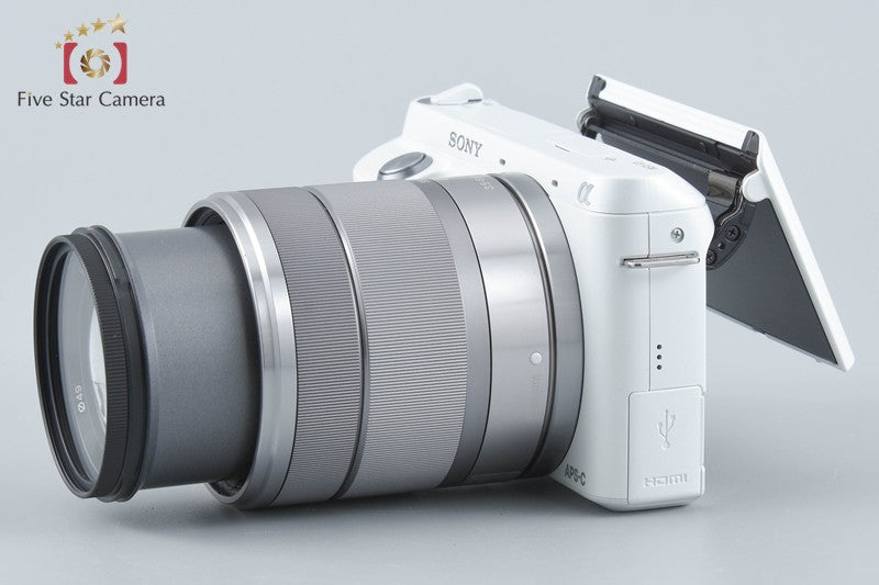 "Count 2,777" Sony Alpha NEX-F3 White 16.1MP 18-55 Lens [Japanese Language Only]