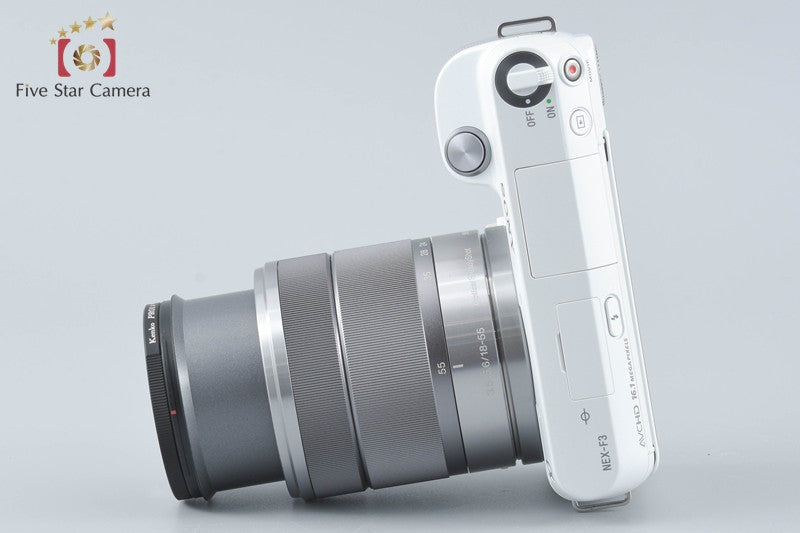 "Count 2,777" Sony Alpha NEX-F3 White 16.1MP 18-55 Lens [Japanese Language Only]