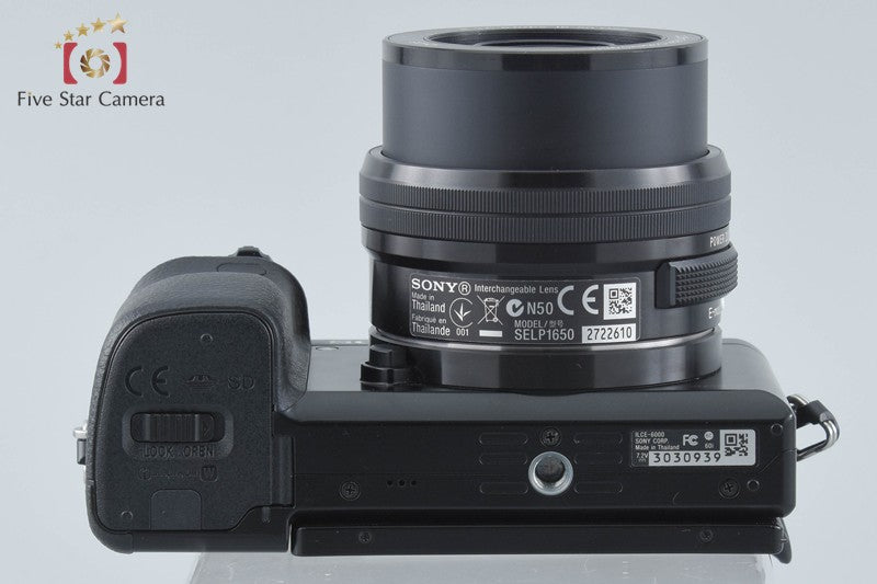 Sony Alpha α6000 ILCE-6000 Black 24.3 MP 16-50 Lens [Multiple Languages]