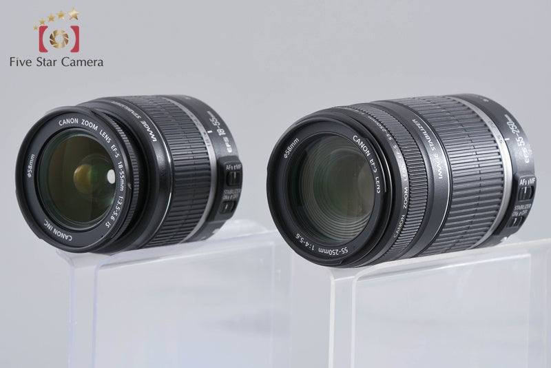 Canon EOS Kiss X3 / Rebel T1i / 500D 15.1 MP DSLR EF-S 18-55 55-250 Lenses