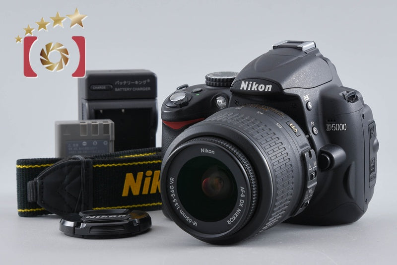 "Shutter count 2,011" Nikon D5000 12.3 MP DSLR Camera 18-55 VR Lens