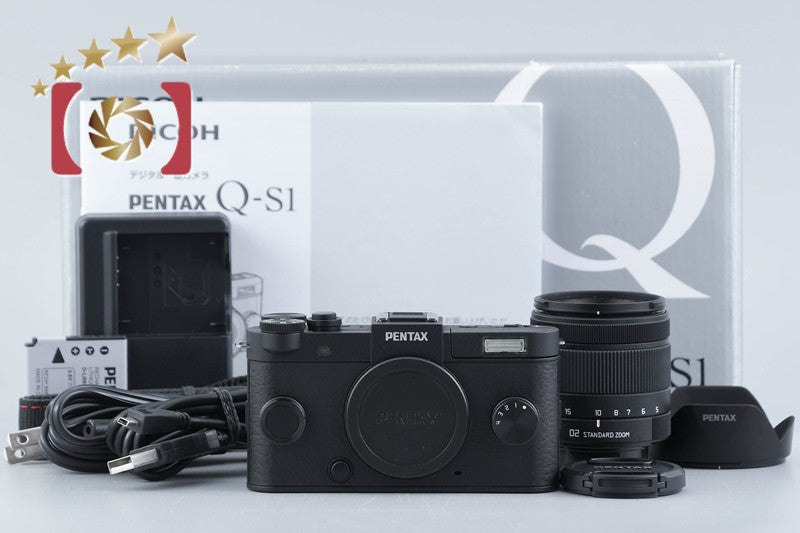 "Count 283" PENTAX Q-S1 Black 12.4 MP Digital Mirrorless Camera 5-15 Lens w/ Box