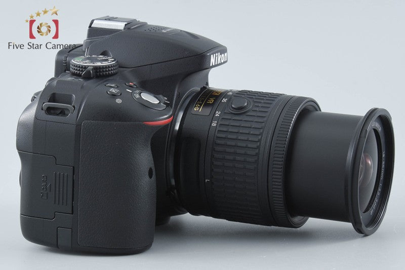 "Count 4,332" Nikon D5300 Black 24.2 MP DSLR Camera AF-P 18-55 VR Lens