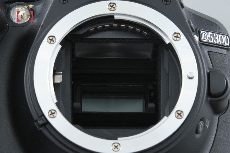 "Count 4,332" Nikon D5300 Black 24.2 MP DSLR Camera AF-P 18-55 VR Lens