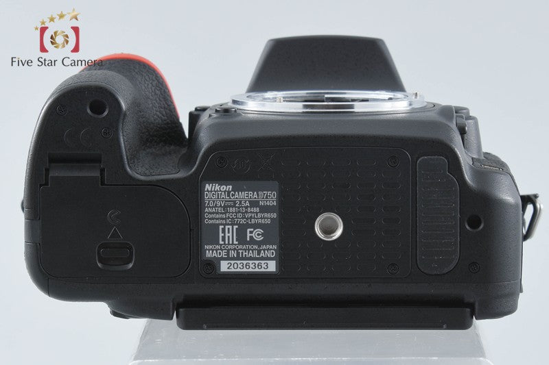 "Shutter count 2,697" Nikon D750 24.3 MP Full Frame Digital SLR Camera Body