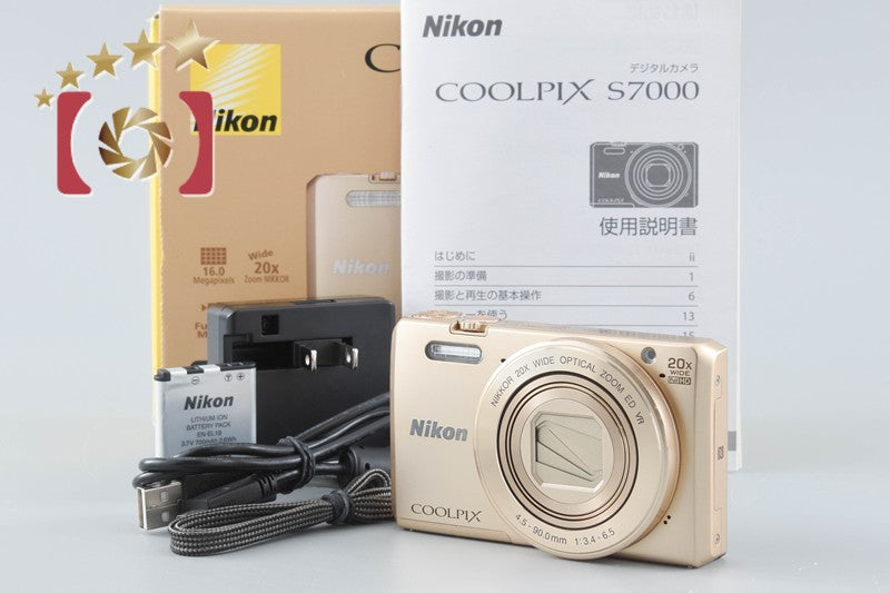 Nikon COOLPIX S7000 Gold 16.0 MP Digital Camera w/ Box