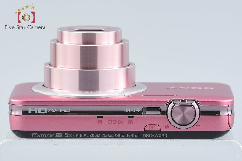 SONY Cyber-shot DSC-WX30 Pink 16.2 MP Digital Camera [Japanese Language Only]