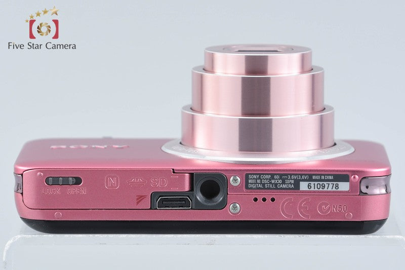 SONY Cyber-shot DSC-WX30 Pink 16.2 MP Digital Camera [Japanese Language Only]