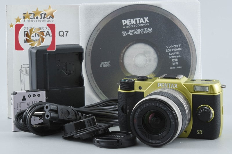 "Shutter count 2,970" PENTAX Q7 Yellow Green 12.4 MP Digital Camera 5-15 Lens