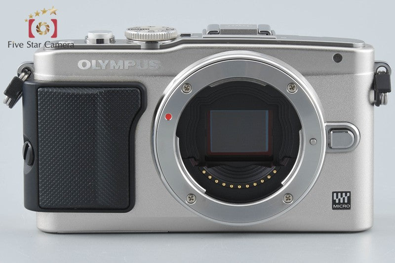 "Count 1,553" Olympus PEN Lite E-PL5 Silver 16.5 MP DSLR 14-42 40-150 Lenses