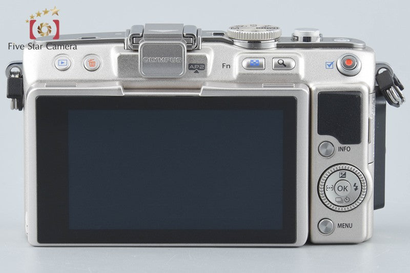 "Count 1,553" Olympus PEN Lite E-PL5 Silver 16.5 MP DSLR 14-42 40-150 Lenses
