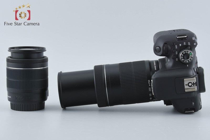 Canon EOS Kiss X8i / Rebel T6i / 750D 24.2 MP DSLR EF-S 18-55 55-250 Lenses