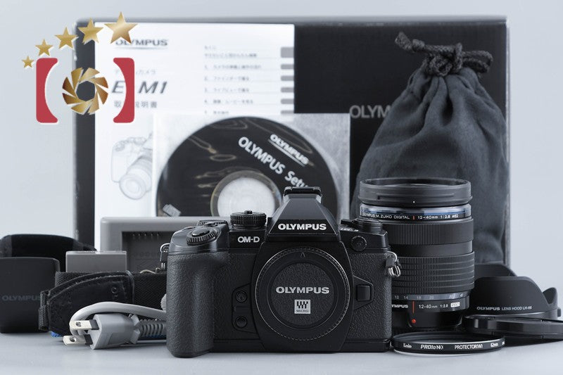 Olympus OM-D E-M1 Black 16.3 MP Digital Camera 12-40 Lens w/ Box