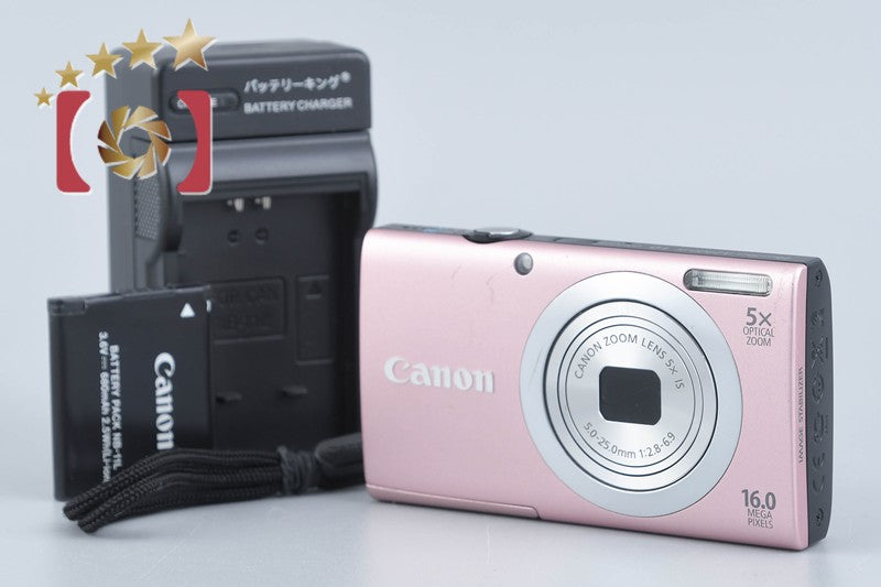 Canon PowerShot A2400 IS Pink 16.0 MP Digital Camera