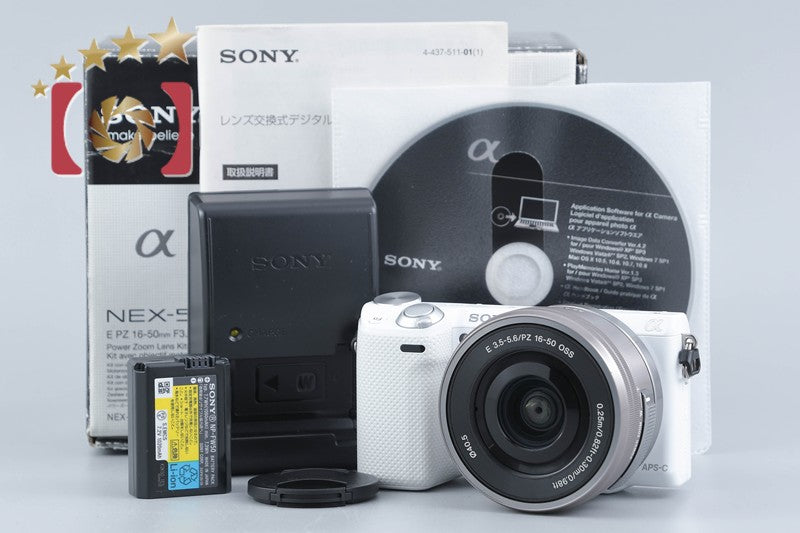 "Count 2,840" Sony α NEX-5R White 16.1 MP 16-50 Lens [Japanese Language Only]
