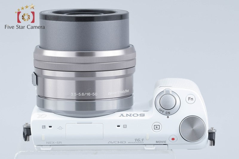 "Count 2,840" Sony α NEX-5R White 16.1 MP 16-50 Lens [Japanese Language Only]