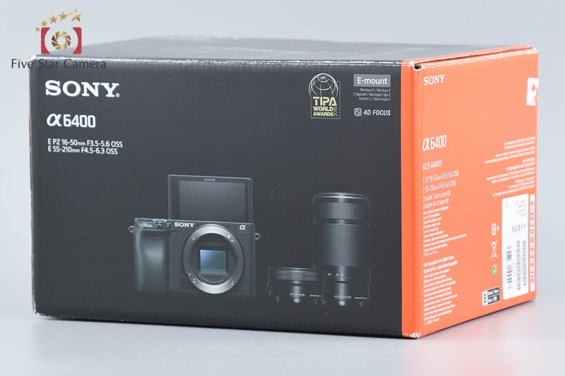Sony α6400 ILCE-6400 Black 24.2 MP 16-50 55-210 Lenses [Japanese Language Only]