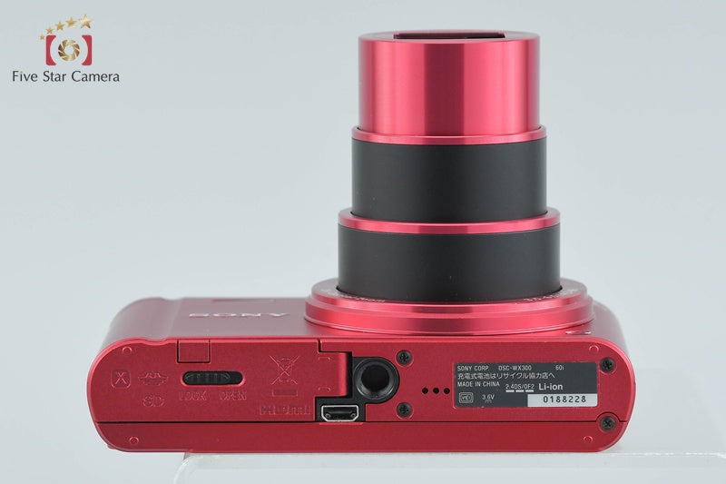 SONY Cyber-shot DSC-WX300 Red 18.2 MP Digital Camera [Multiple Languages]