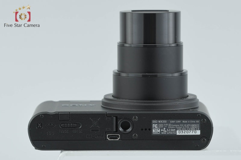 Sony Cyber-Shot DSC-WX350 Black 18.2 MP Digital Camera [Multiple Languages]