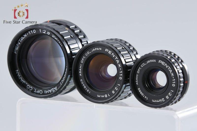 Pentax 110 18mm f/2.8 + 24mm f/2.8 + 50mm f/2.8