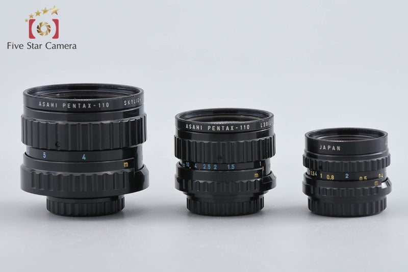 Pentax 110 18mm f/2.8 + 24mm f/2.8 + 50mm f/2.8