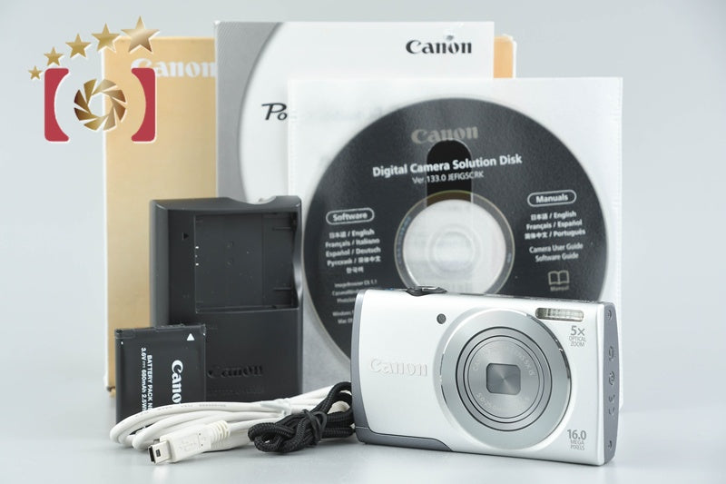 Canon PowerShot A3500 IS Silver 16.0 MP Digital Camera w/ Box