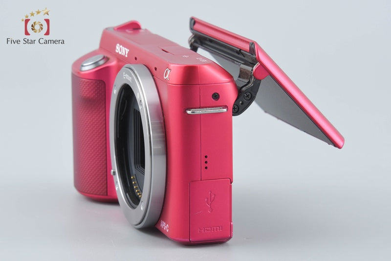 Sony Alpha NEX-F3 Pink 16.1MP Digital Mirrorless Camera [Japanese Language Only]