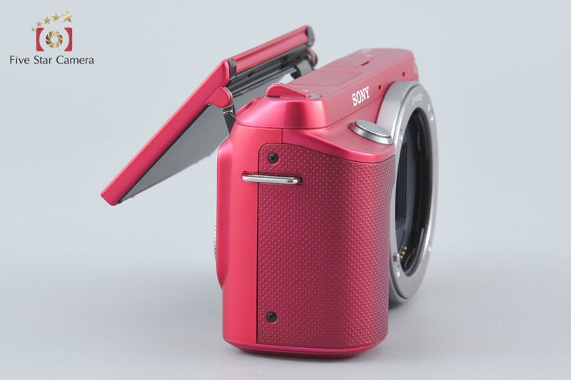 Sony Alpha NEX-F3 Pink 16.1MP Digital Mirrorless Camera [Japanese Language Only]