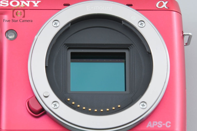 Sony Alpha NEX-F3 Pink 16.1MP Digital Mirrorless Camera [Japanese Language Only]