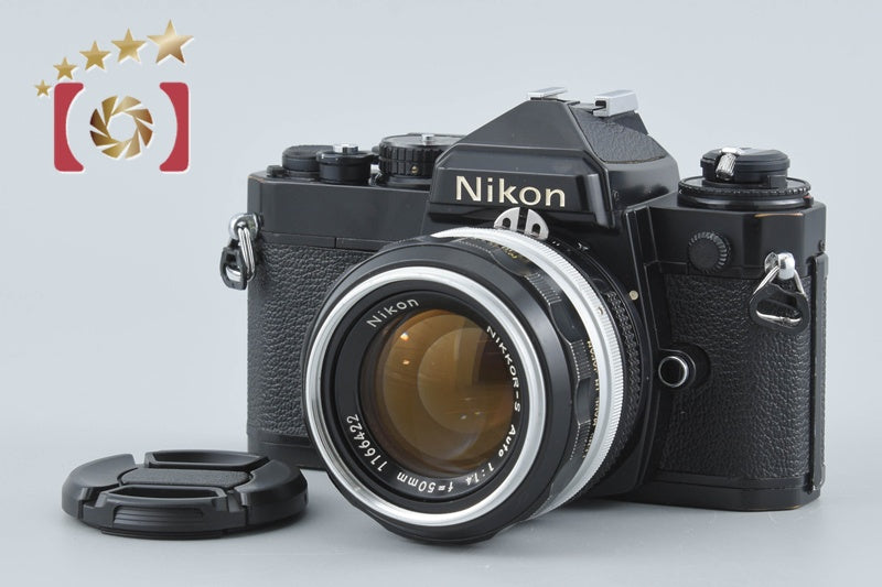 Nikon FE Black 35mm SLR Film Camera + NIKKOR-S Auto 50mm f/1.4 Ai Converted