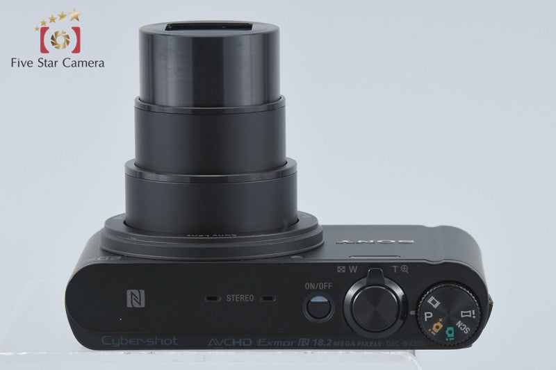Sony Cyber-Shot DSC-WX350 Black 18.2 MP Digital Camera [Multiple Languages]