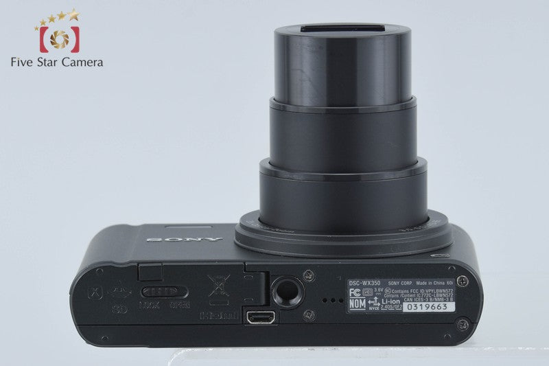 Sony Cyber-Shot DSC-WX350 Black 18.2 MP Digital Camera [Multiple Languages]