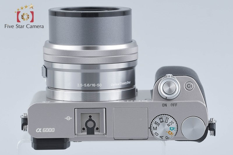 Sony Alpha α6000 ILCE-6000 Silver 24.3 MP 16-50 Lens [Multiple Languages]