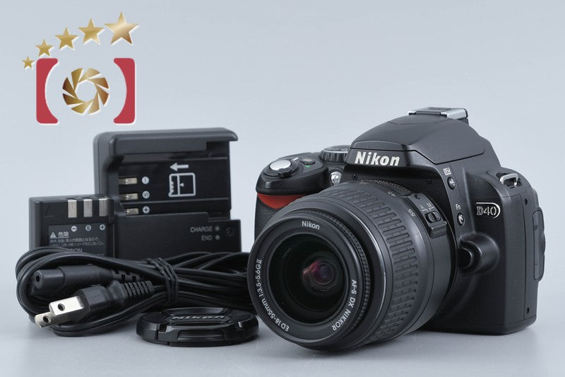Nikon D40 Black 6.1 MP Digital SLR Camera 18-55 Lens
