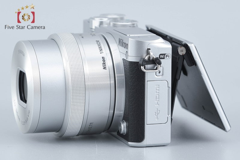 "Shutter count 1,277" Nikon 1 J5 Silver 20.8 MP Digital Camera 10-30 Lens w/ Box