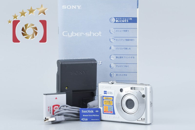 Sony Cyber-Shot DSC-W30 Silver 6.0 MP Digital Camera [Japanese Language Only]