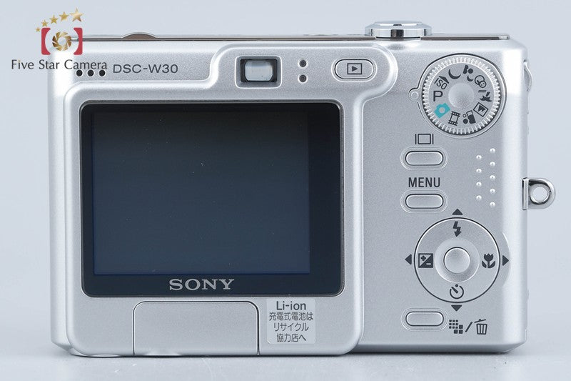 Sony Cyber-Shot DSC-W30 Silver 6.0 MP Digital Camera [Japanese Language Only]