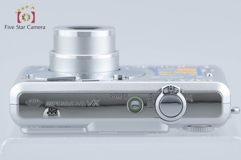 Sony Cyber-Shot DSC-W30 Silver 6.0 MP Digital Camera [Japanese Language Only]