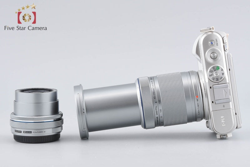 "Count 4,516" Olympus E-PL9 White 16.1 MP Mirrorless Camera 14-42 40-150 Lenses