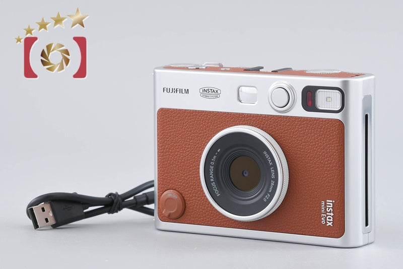 Fujifilm Instax Mini Evo Brown Hybrid Instant Film Camera