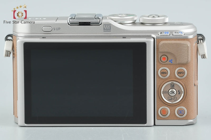"Count 2,393" Olympus E-PL9 Brown 16.1 MP Mirrorless Camera 14-42 Lens