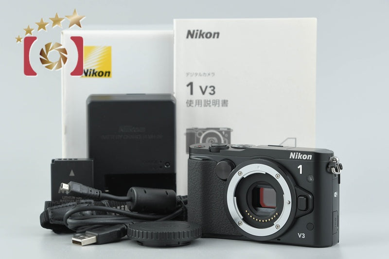 "Shutter count 1,288" Nikon 1 V3 Black 18.4 MP Digital Mirrorless Camera w/ Box