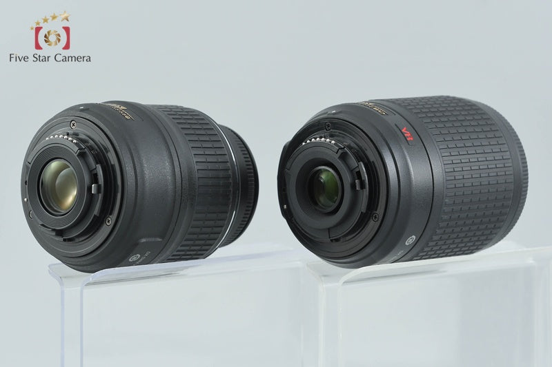Nikon D5000 12.3 MP DSLR Camera 18-55 55-200 VR Lenses