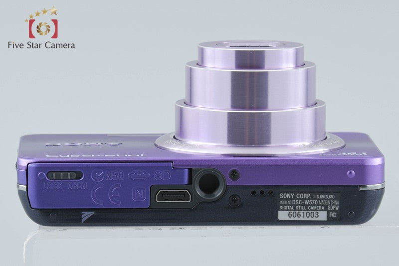 Sony Cyber-Shot DSC-W570 Violet 16.1 MP Digital Camera [Japanese Language Only]