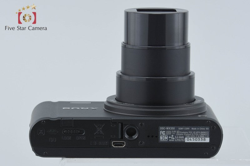 Sony Cyber-Shot DSC-WX350 Black 18.2 MP Digital Camera [Multiple Languages]