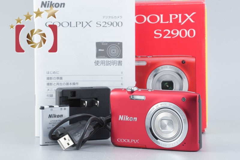 Nikon COOLPIX S2900 Red 20.1 MP Digital Camera w/ Box