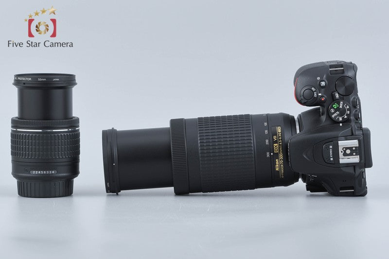 "Count 2,120" Nikon D5600 24.2 MP SLR Digital Camera 18-55 70-300 VR Lenses