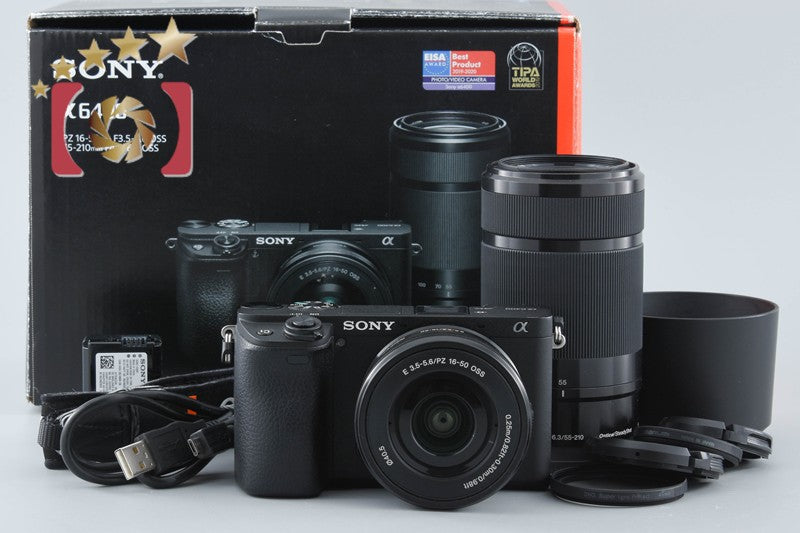 Sony α6400 ILCE-6400 Black 24.2 MP 16-50 55-210 Lenses [Multiple Languages]
